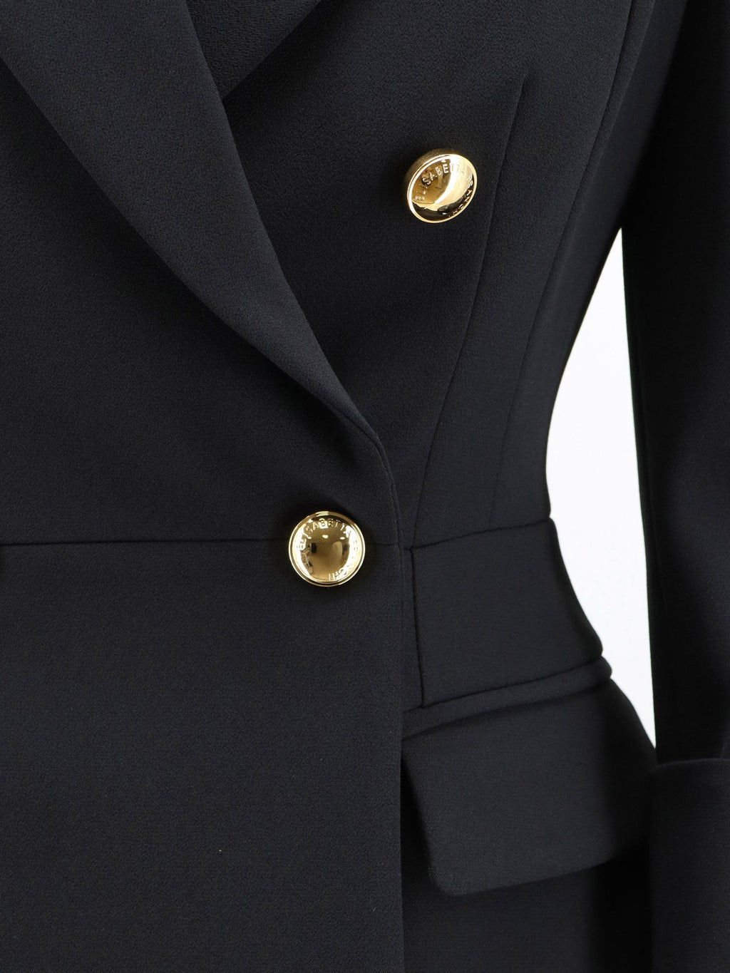 Stretch fabric blazer with logoed cufflinks 3