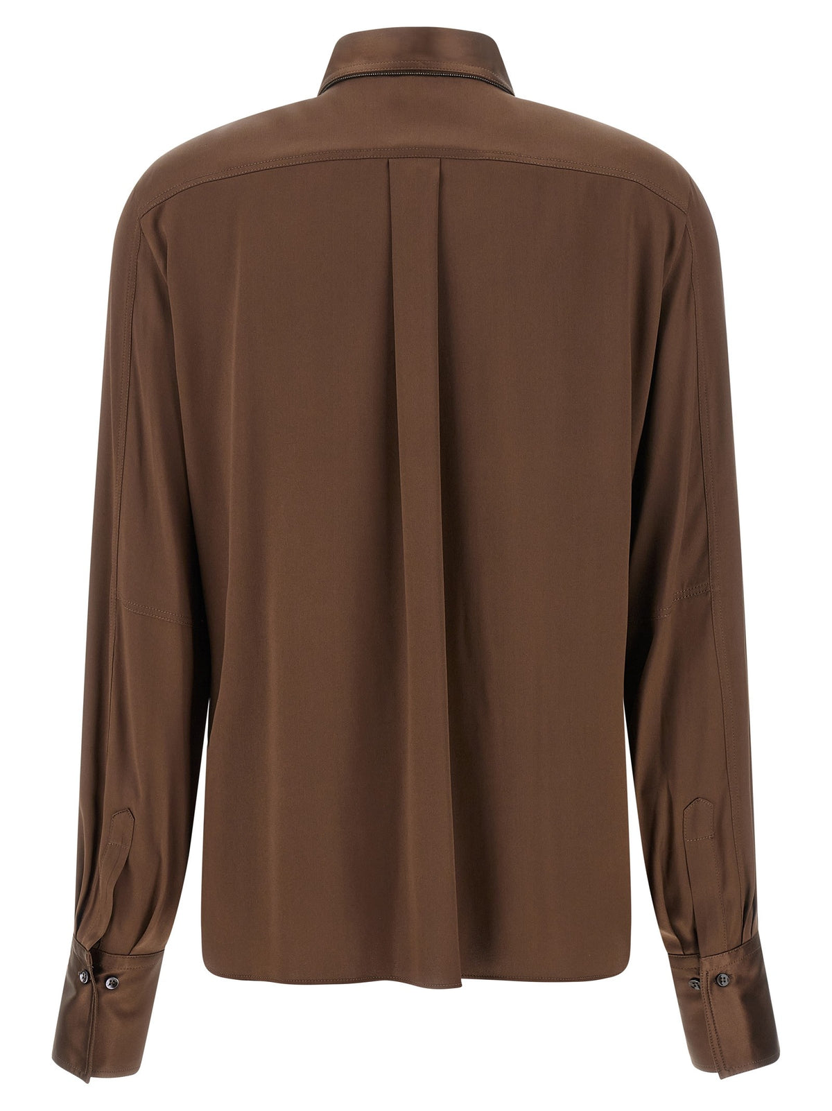 Stretch silk satin shirt 2
