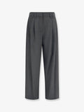 Stretch virgin wool blend trousers with Monili detail