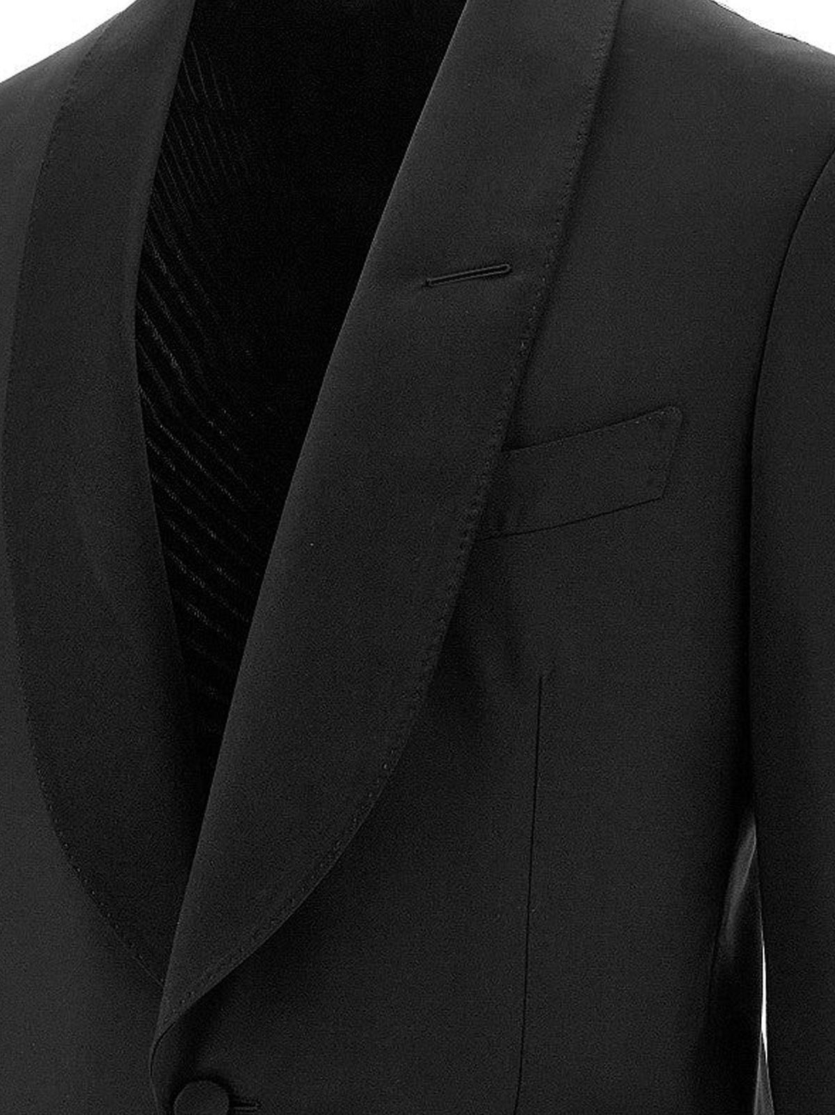 Stretch virgin wool tuxedo with satin profiles 3