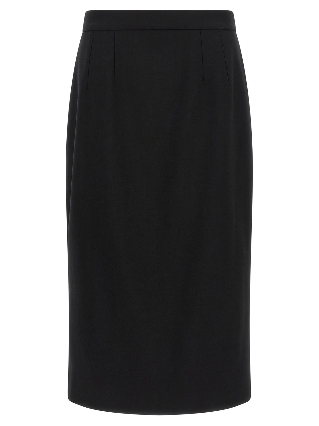 Stretch wool skirt