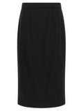 Stretch wool skirt