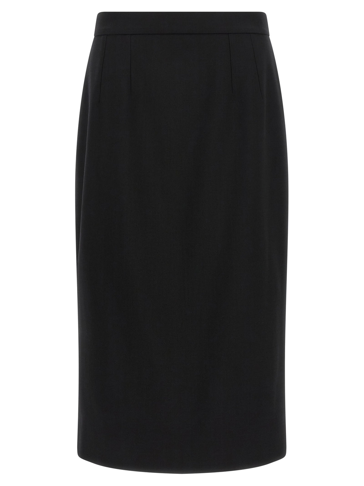 Stretch wool skirt