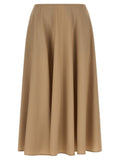 Stretch wool skirt