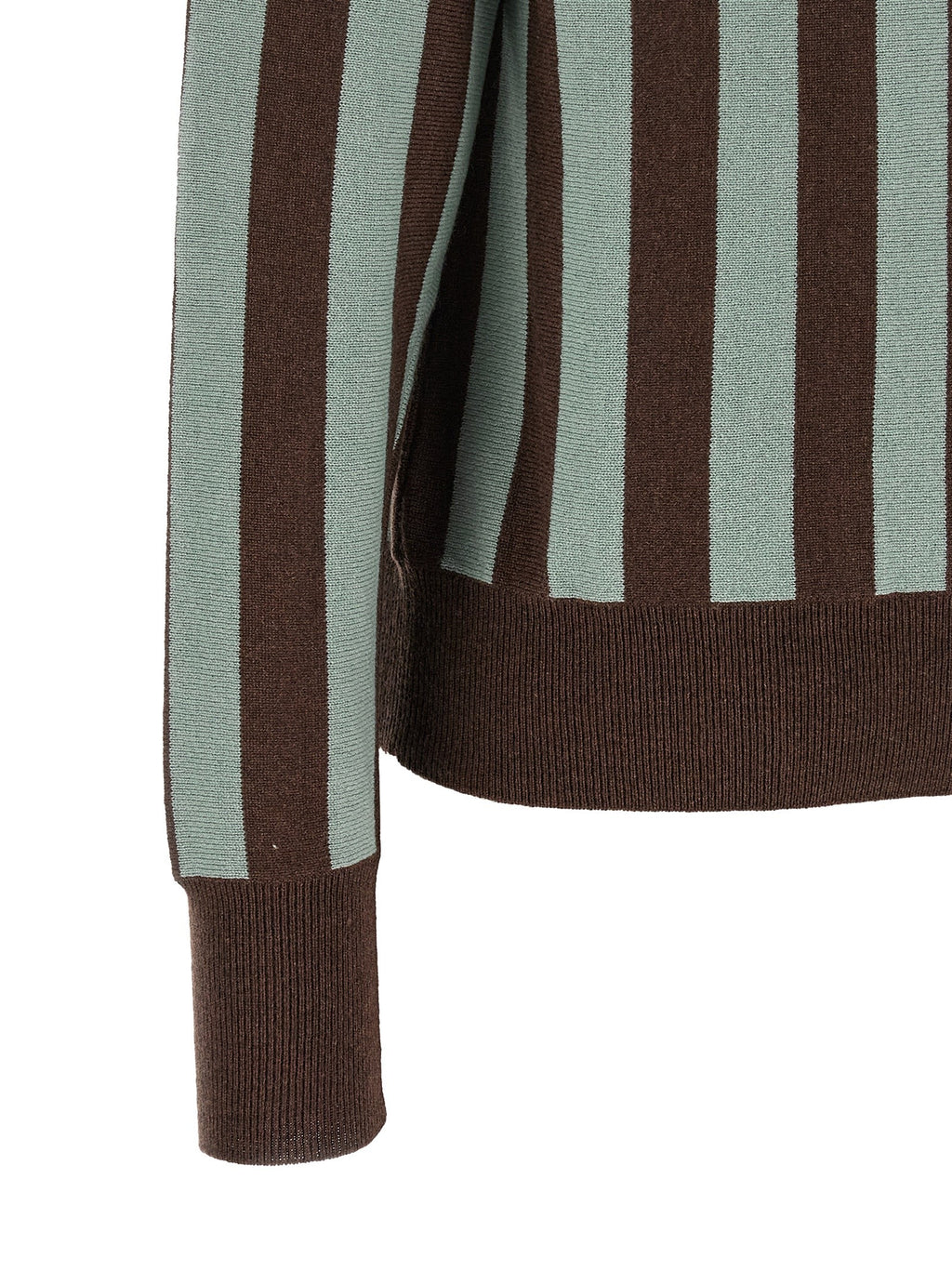 Striped knit polo shirt 4