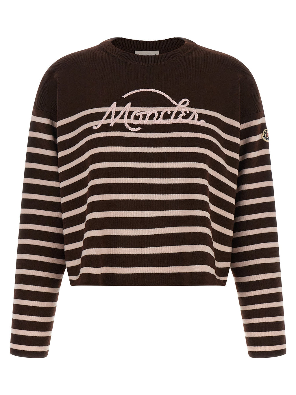 Striped sweater with embroidery