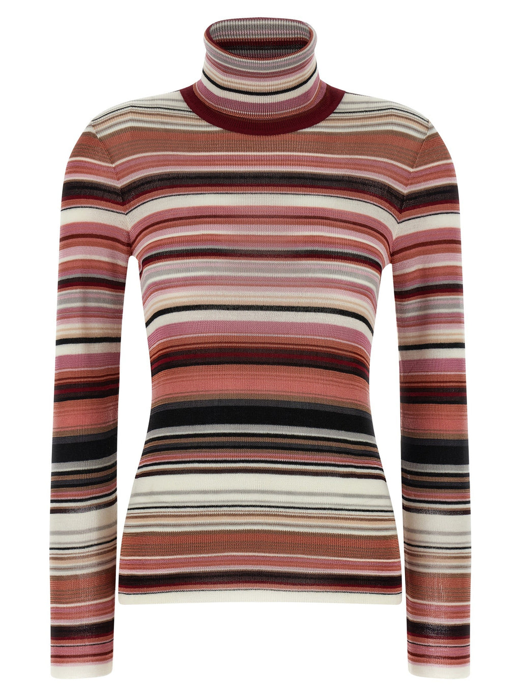 Striped turtleneck sweater