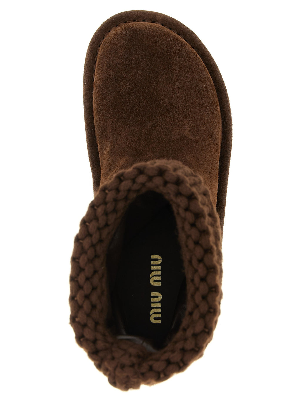 Suede and knit ankle boots 4