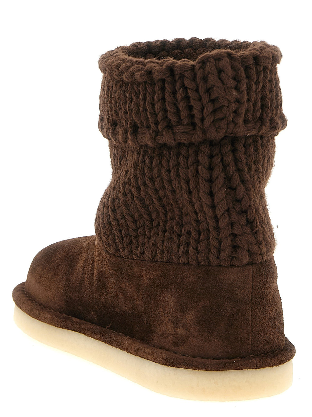 Suede and knit ankle boots 3