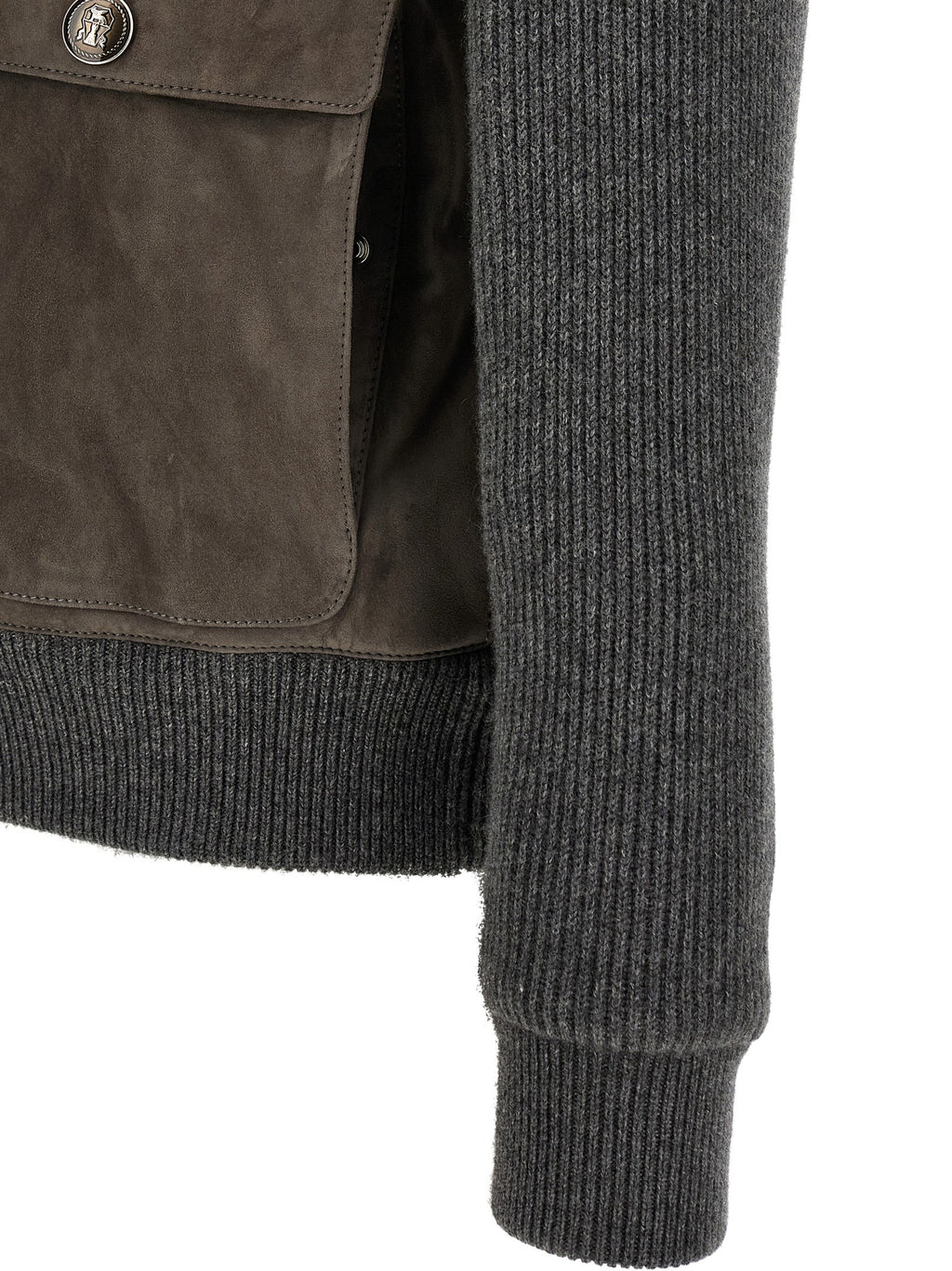 Suede and wool jacket 4