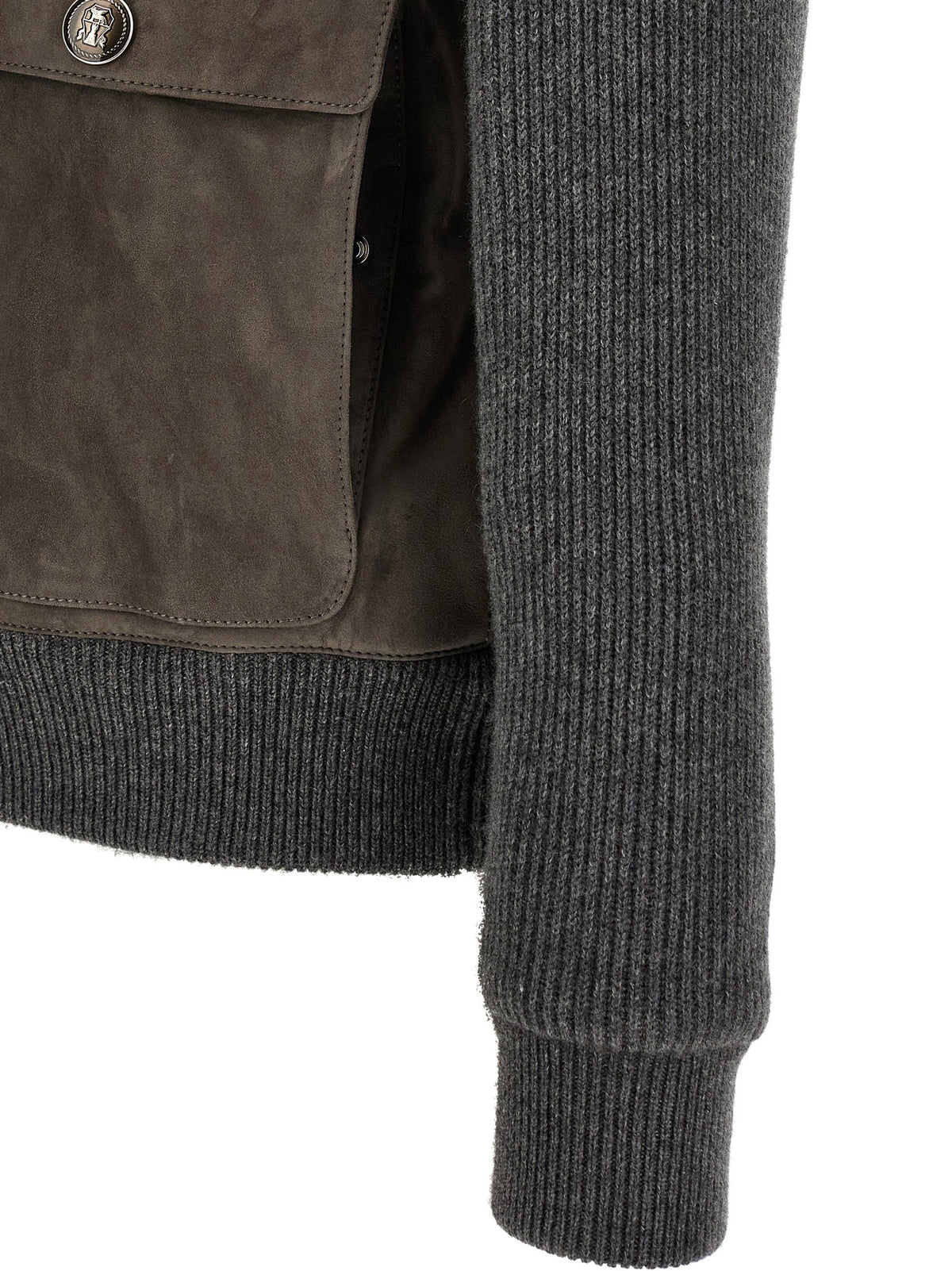 Suede and wool jacket 4