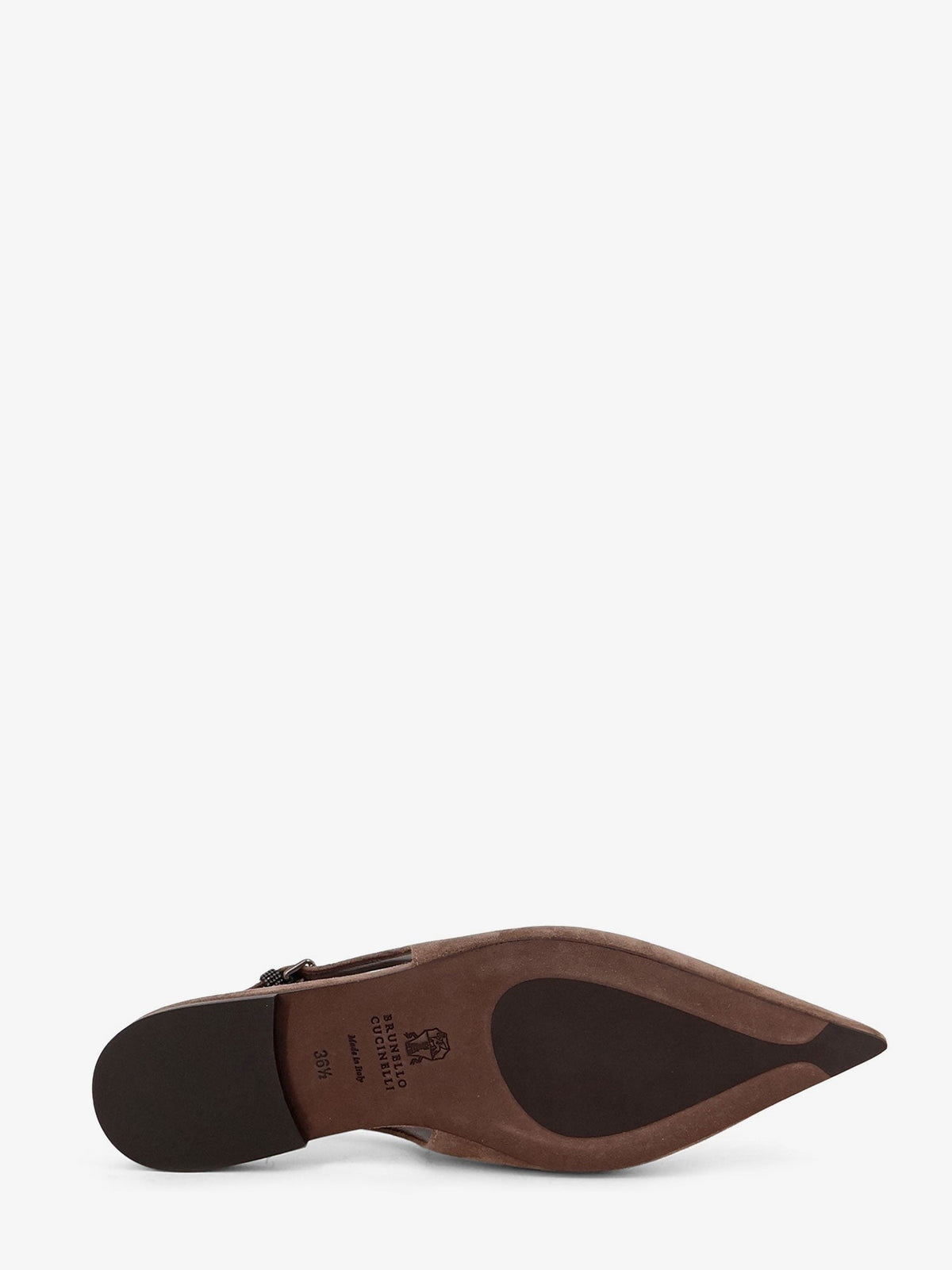 Suede ballerinas with side Monili detail 4