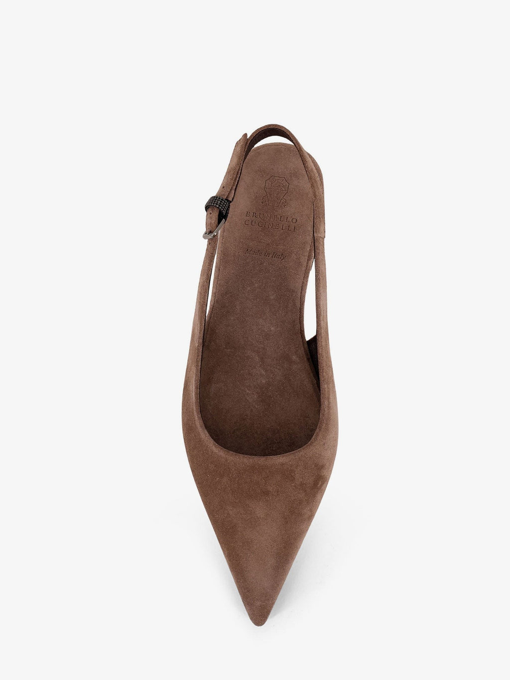Suede ballerinas with side Monili detail 5