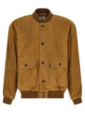 Suede bomber jacket