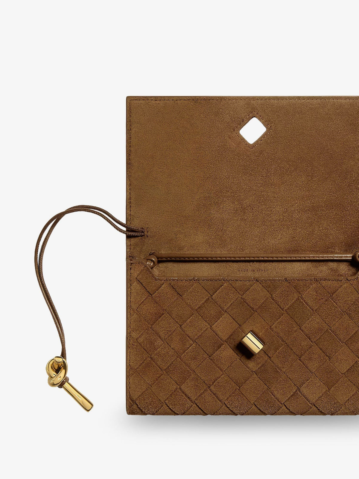 Suede crossbody bag with Intrecciato motif 3