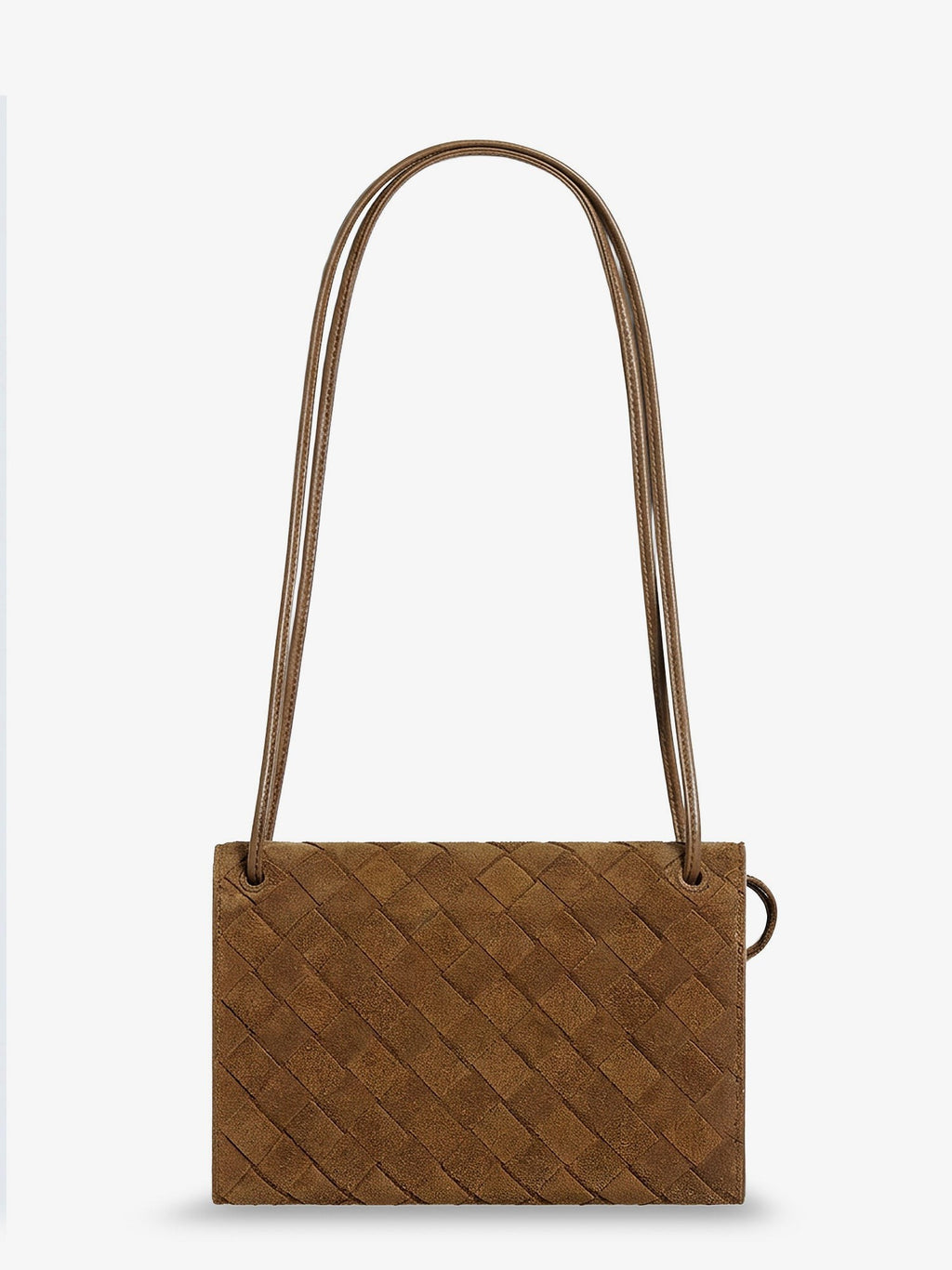 Suede crossbody bag with Intrecciato motif 2