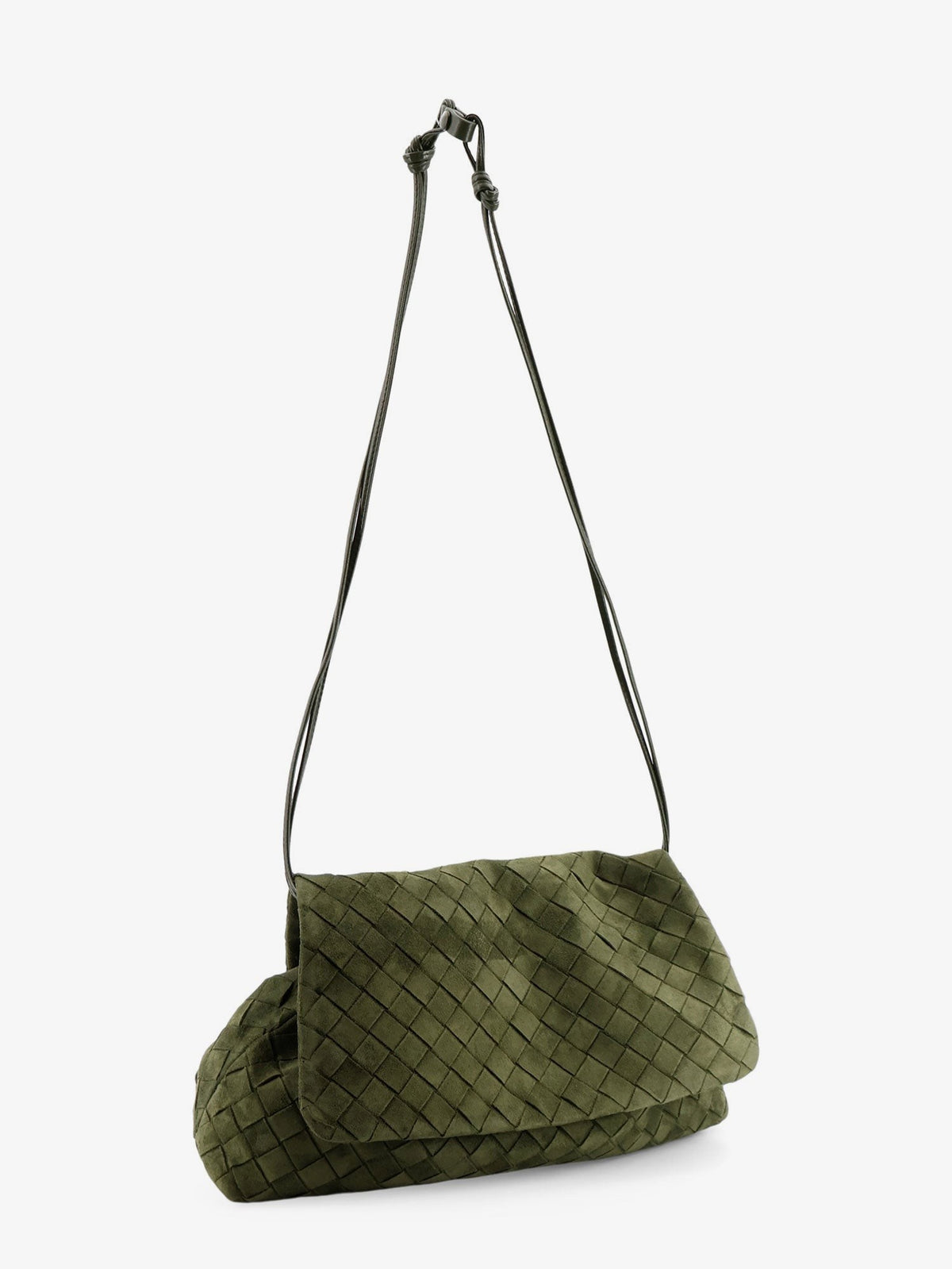 Suede Giorno shoulder bag with Intrecciato pattern 3