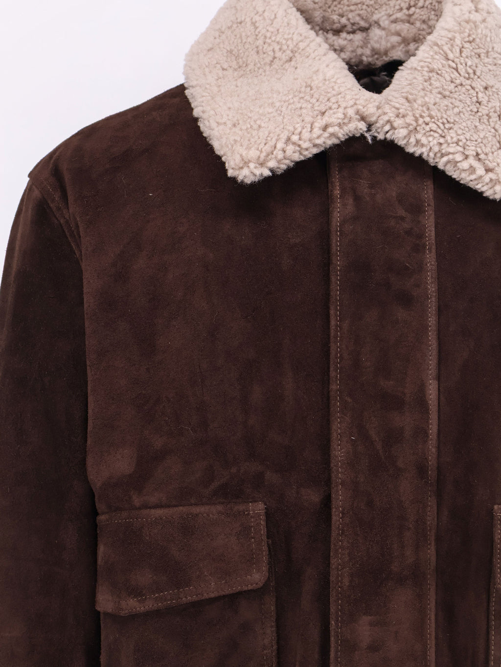 Suede Jacket with fur collar 3