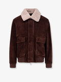 Suede Jacket with fur collar