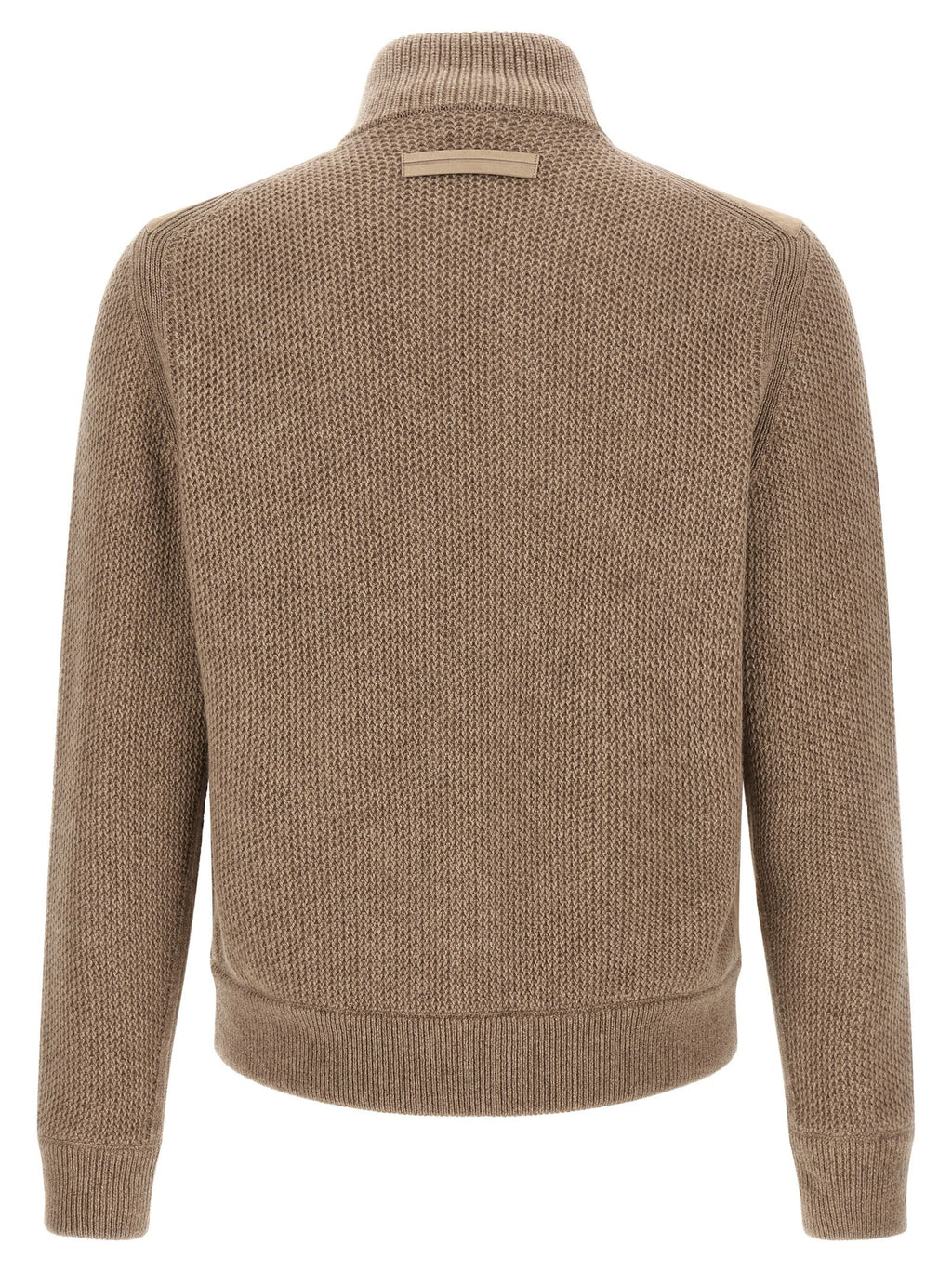 Suede panel cardigan 2