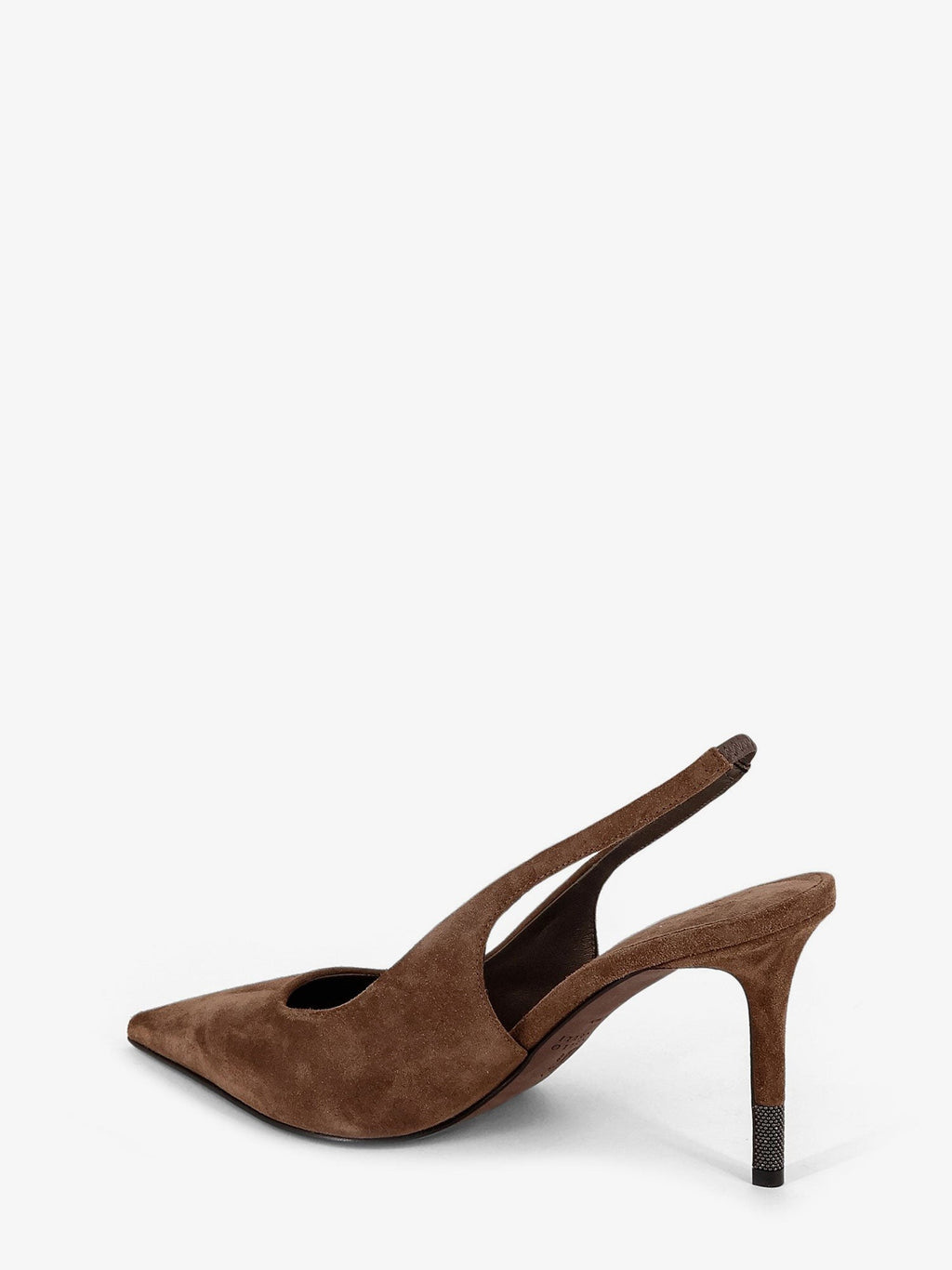 Suede pumps with Monili detail on the heel 3