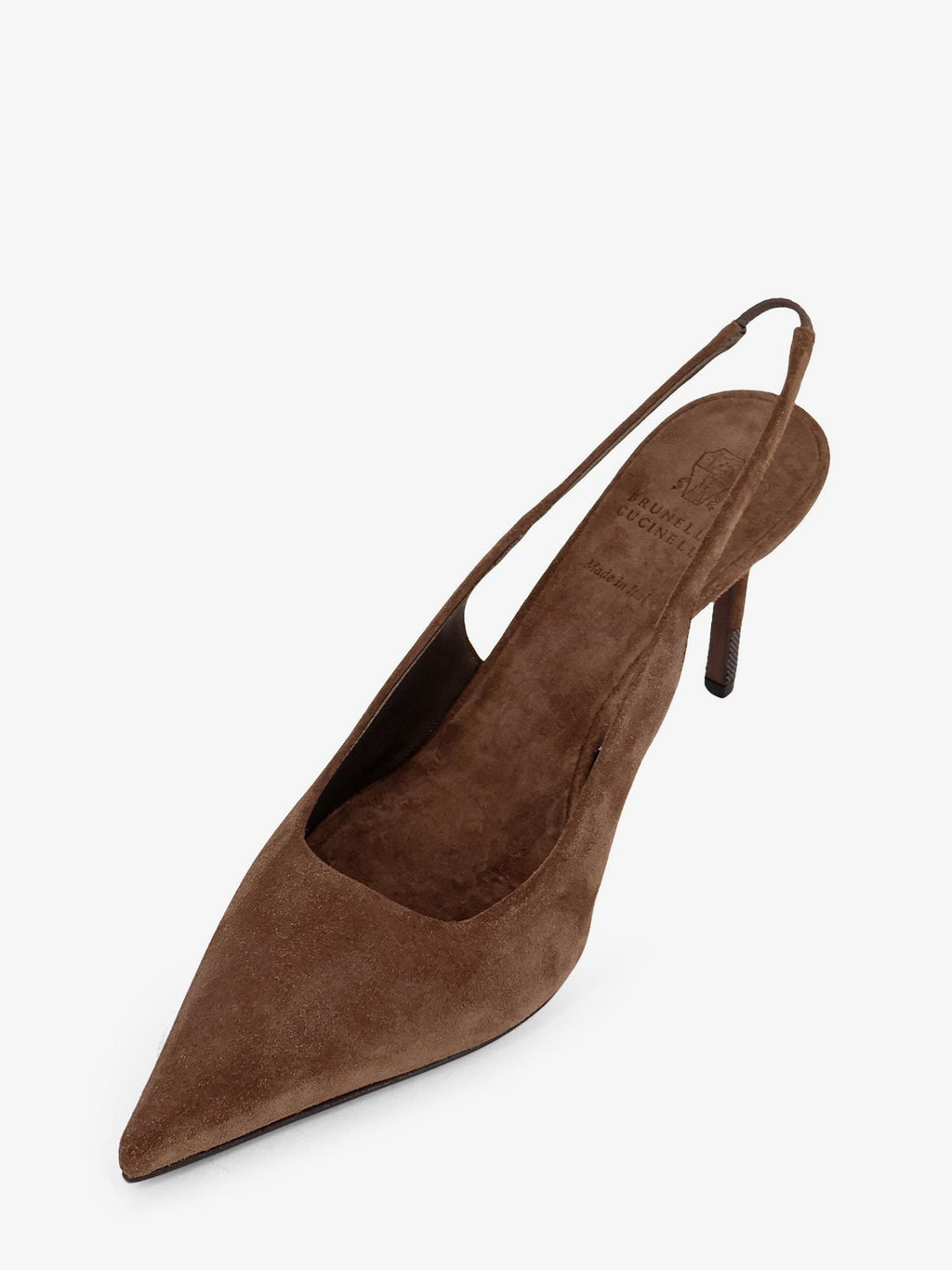 Suede pumps with Monili detail on the heel 4