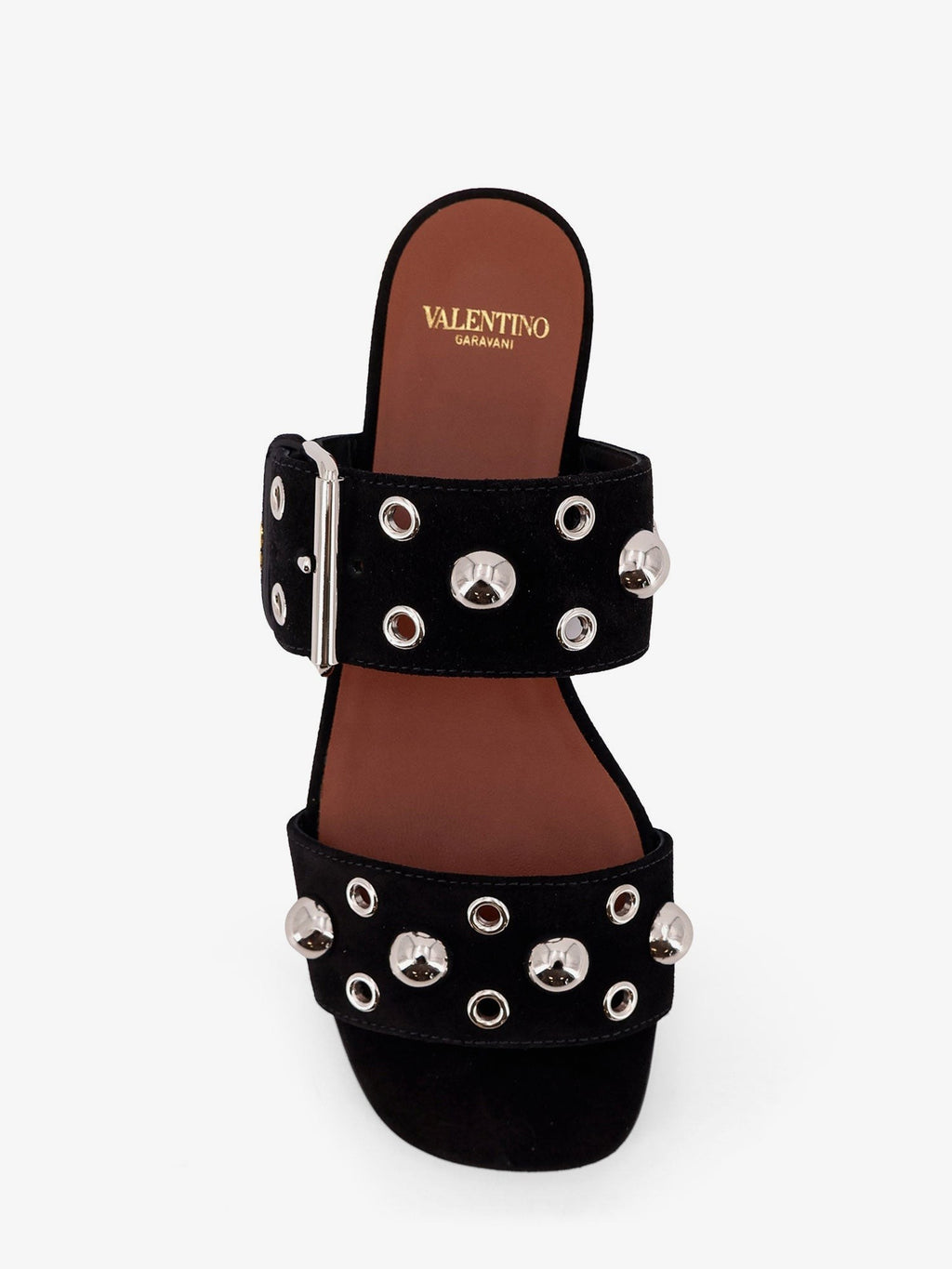 Suede sandals with side metal VLogo 4