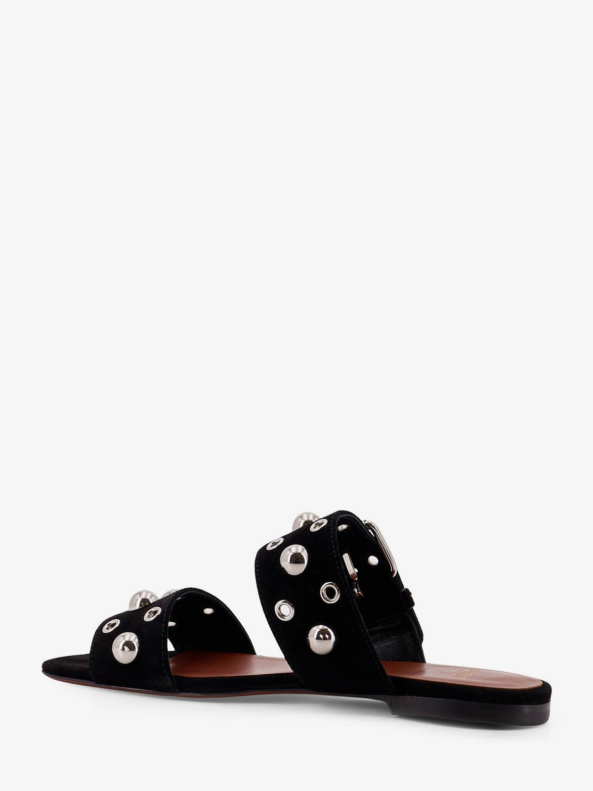 Suede sandals with side metal VLogo 3