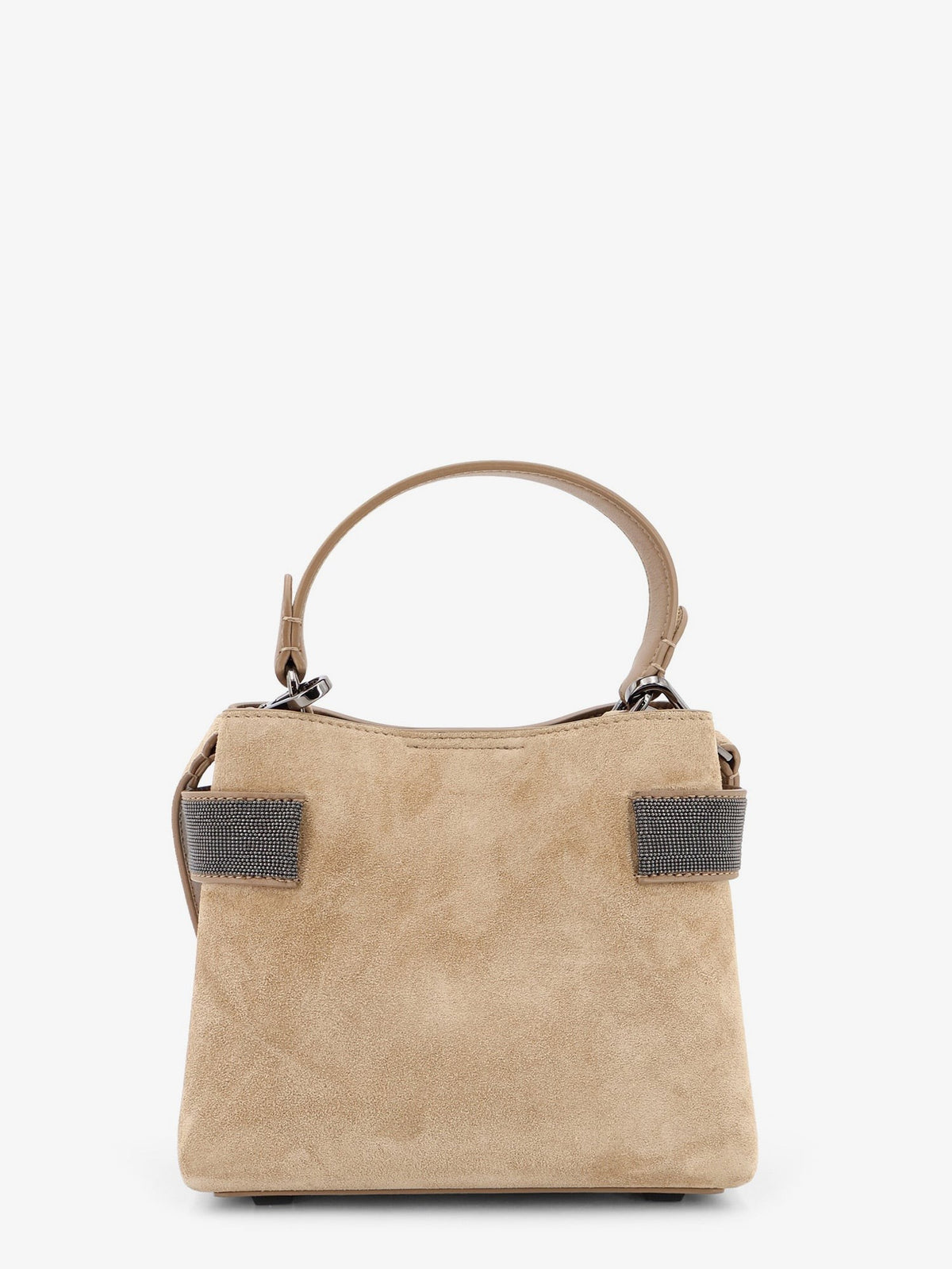 Suede shoulder bag with Monili detail 2