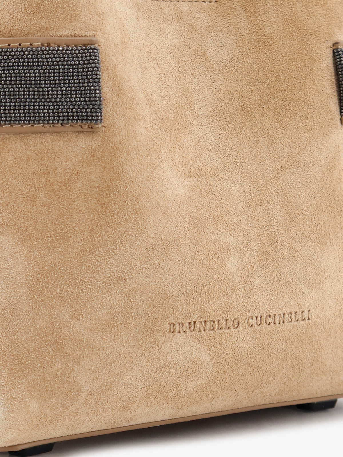 Suede shoulder bag with Monili detail 5