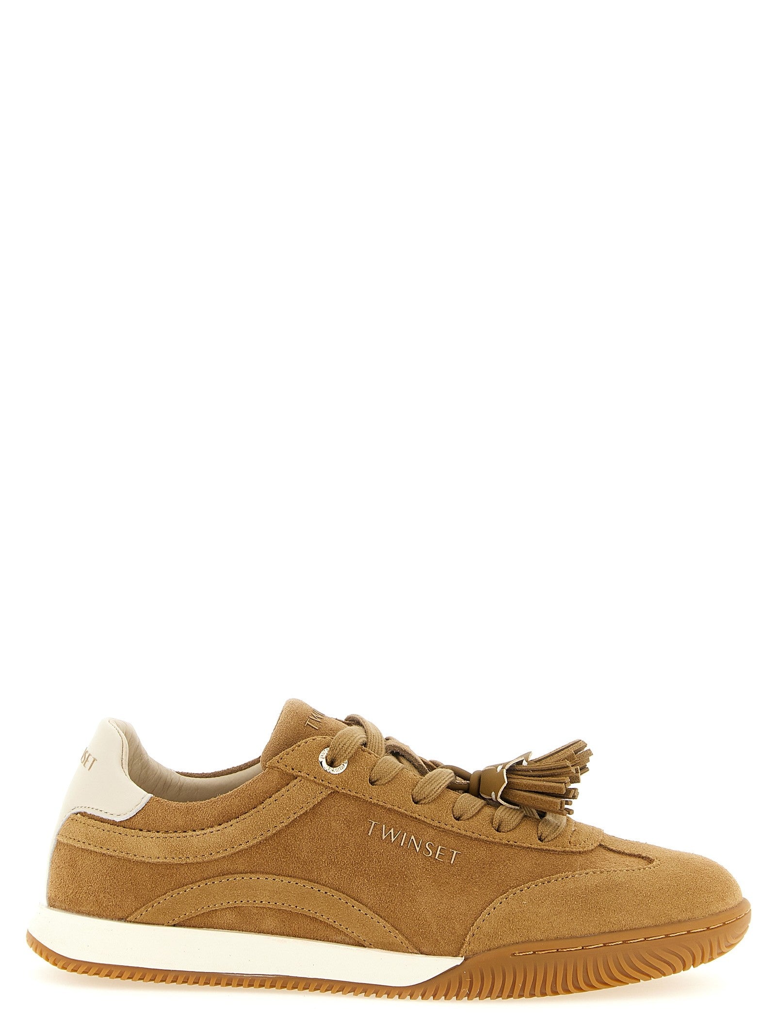 Suede sneakers with tassels