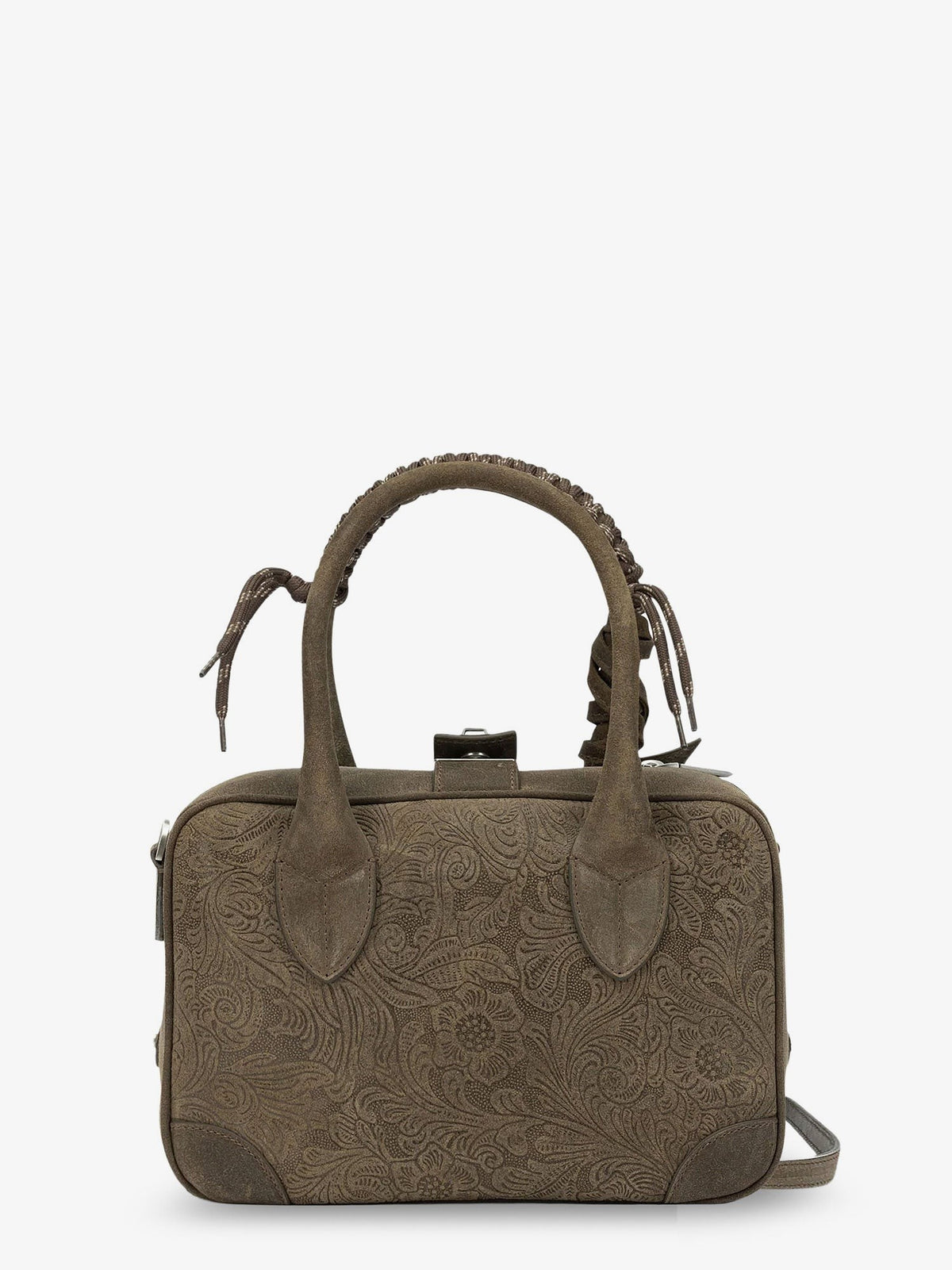 Suede Vita Bag crossbody bag with floral motif 2