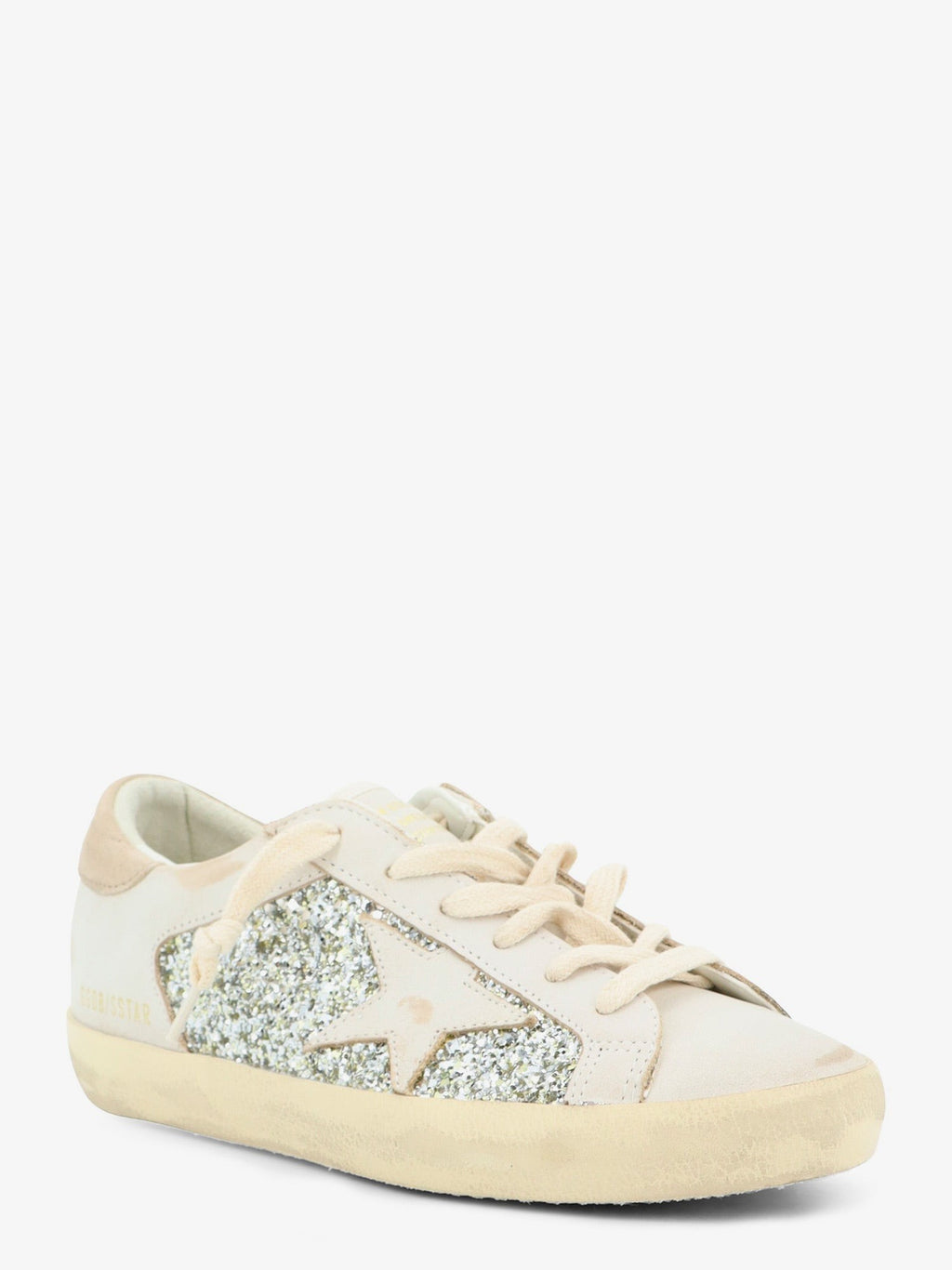 Superstar leather sneakers with all-over glitter pattern 2