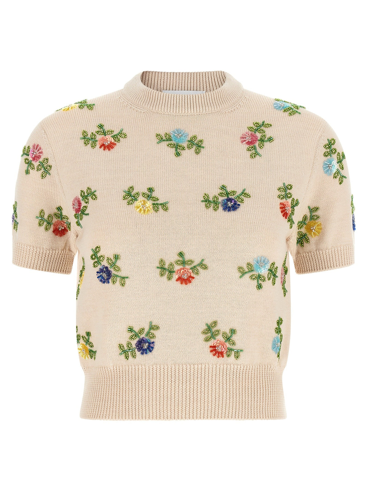 Sweater with beads embroidery
