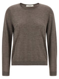 Sweater with rolled neckline