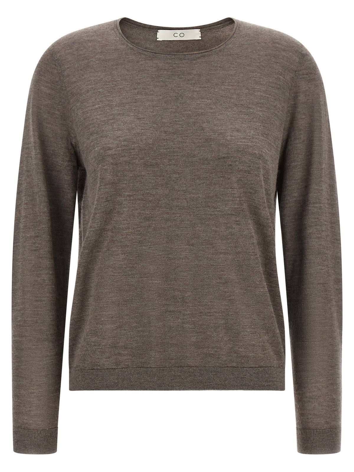 Sweater with rolled neckline