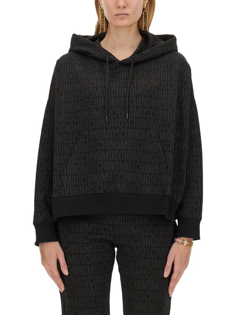 SWEATSHIRT WITH ALL OVER LOGO