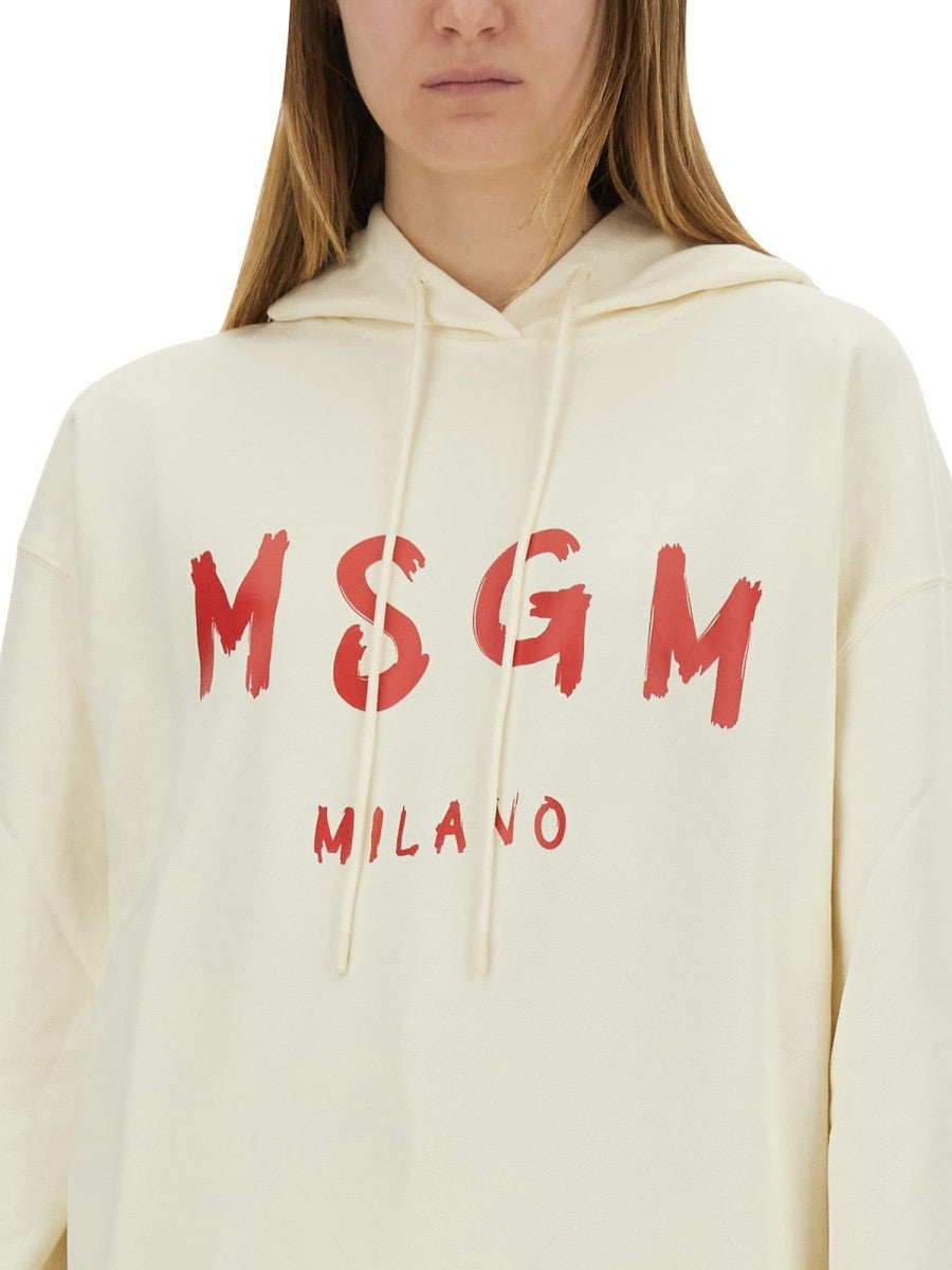 SWEATSHIRT WITH BRUSHED LOGO 4