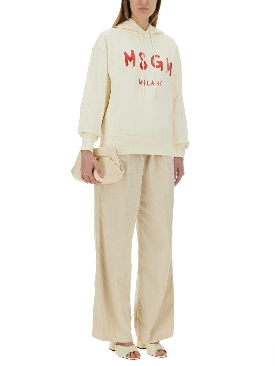 SWEATSHIRT WITH BRUSHED LOGO 2