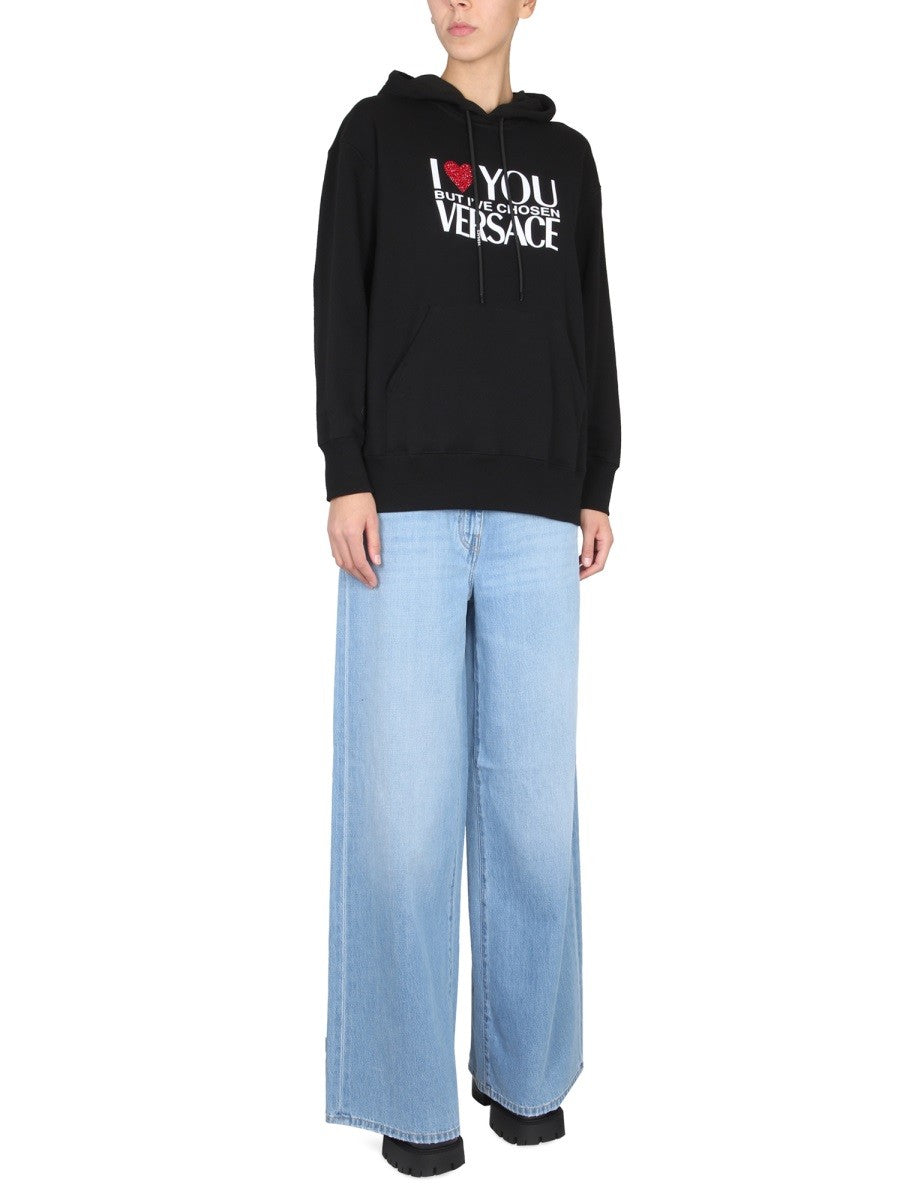 SWEATSHIRT WITH I LOVE YOU LOGO 2
