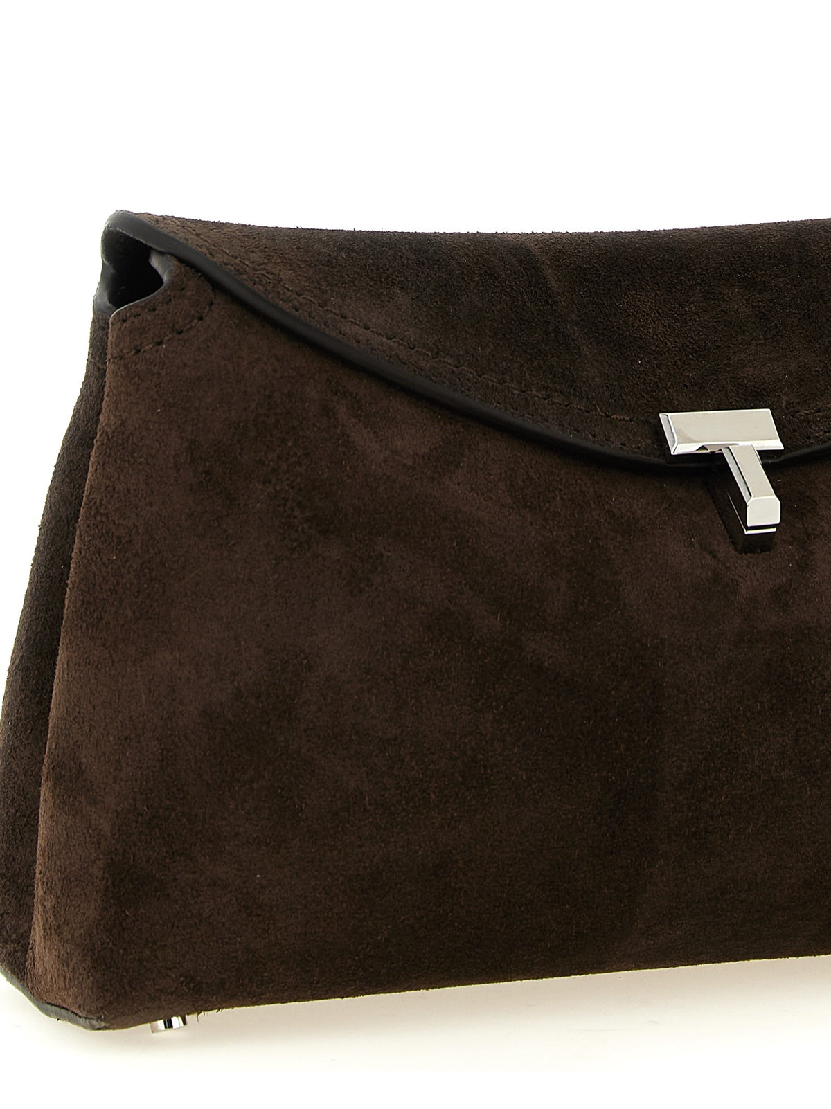 Suede T-Lock clutch 3