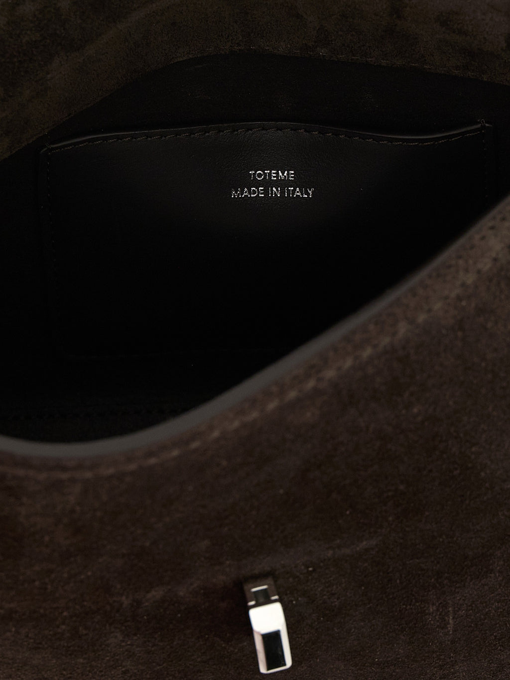 Suede T-Lock clutch 4