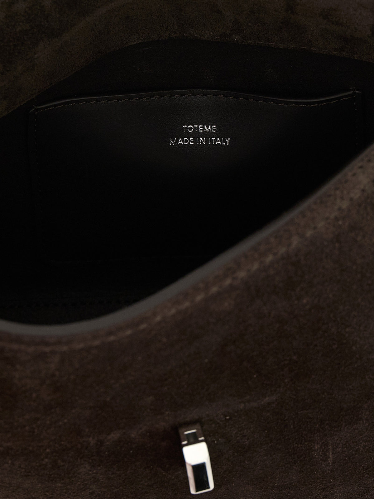 Suede T-Lock clutch 4