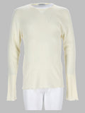 T-Shirt A Manicia Lunga In Misto Cotone