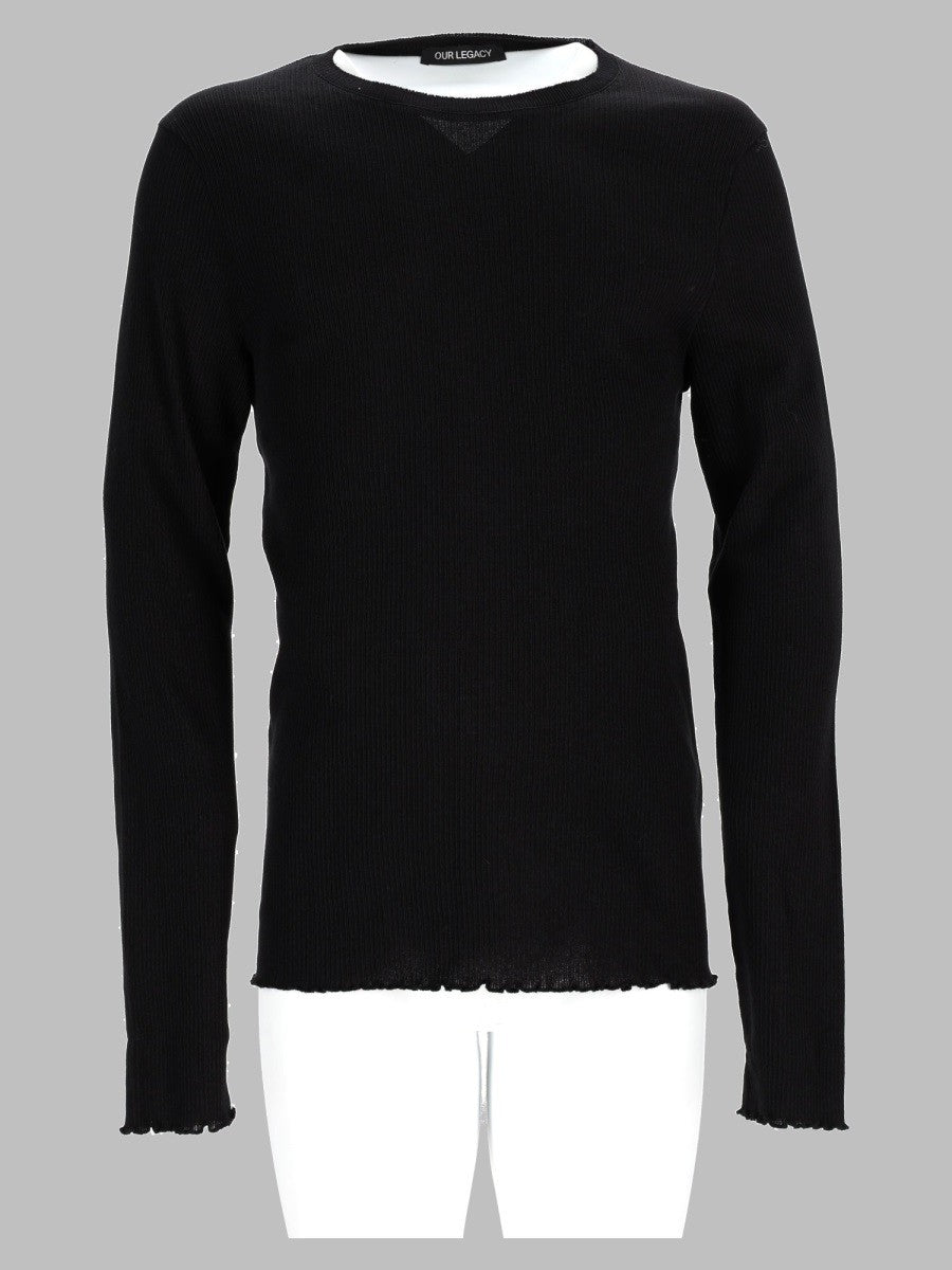 T-Shirt A Manicia Lunga In Misto Cotone