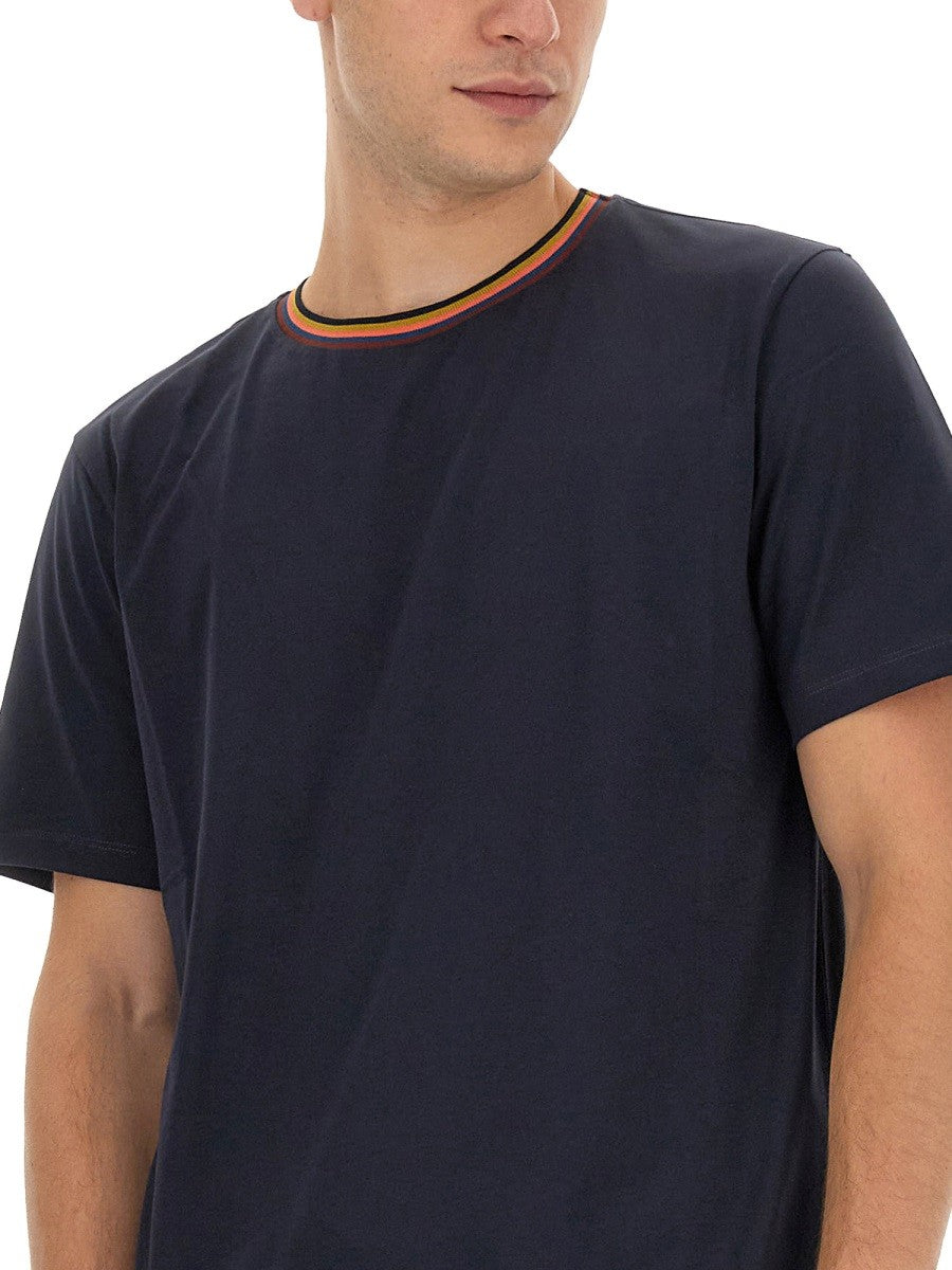 T-SHIRT CON COLLO STRIPES LOGO 4