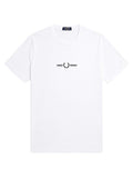 t-shirt con logo ricamato