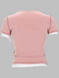 T-SHIRT CON STAMPA A CUORE E BORCHIE 2