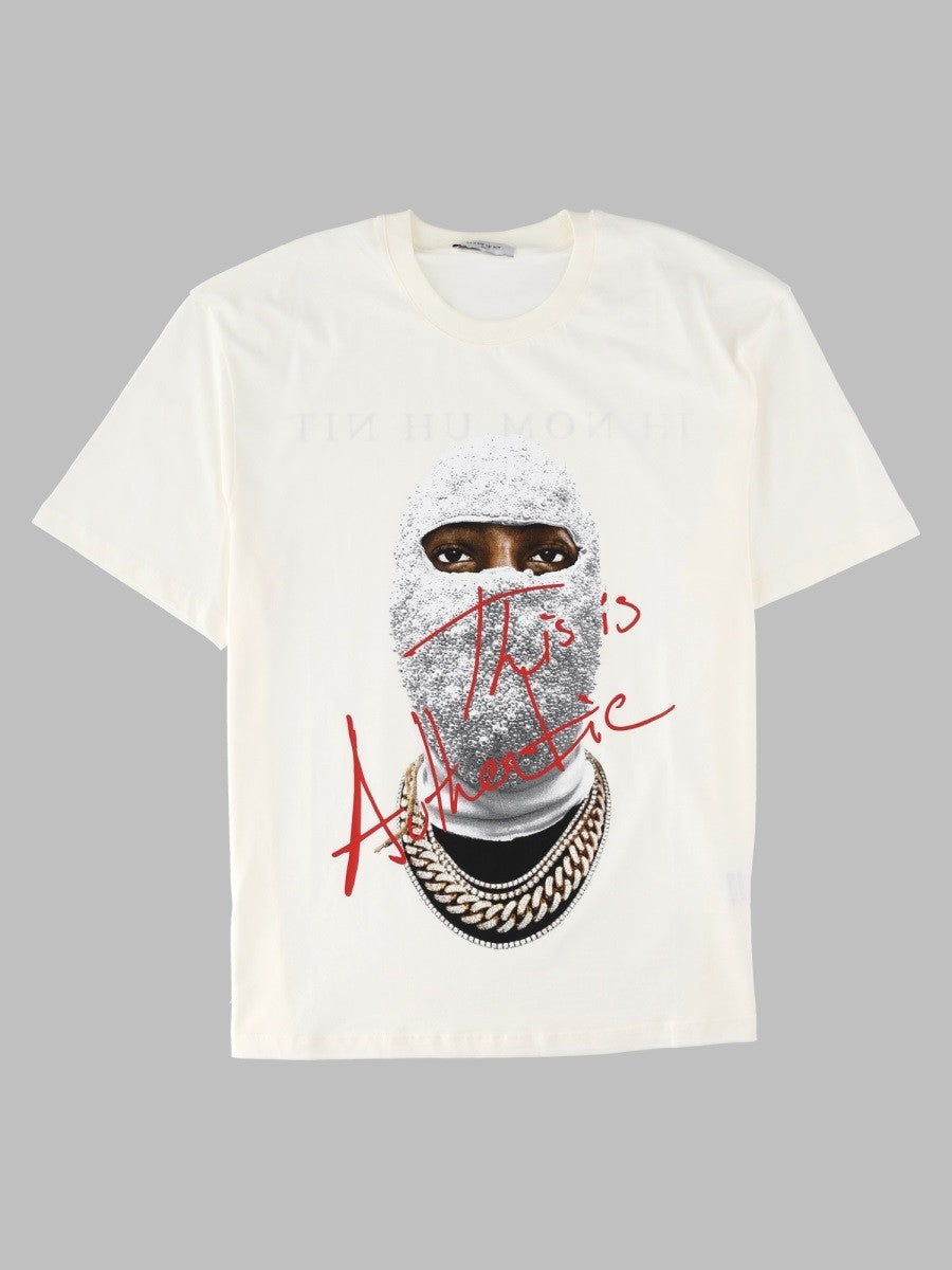T-shirt con Stampa "Authentic"