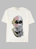 T-Shirt con Stampa "Newspaper Mask"